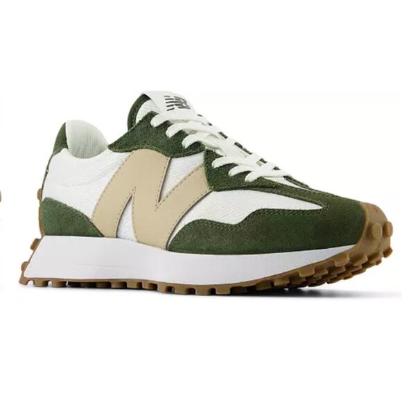 New Balance 327 RARE Womens Casual Sneakers Shoes White Green Tan size 6 - Picture 9 of 16
